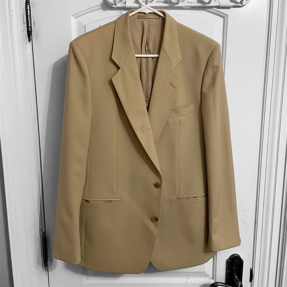 Hugo Boss Beige Textured Blazer Size Large